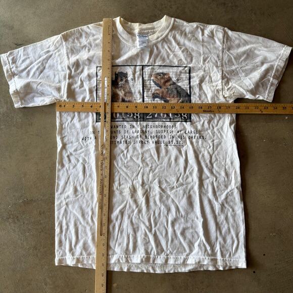 VINTAGE 90S SQUIRREL MUGSHOT HUMOR T-SHIRT JOKE ANIMALS GRAPHIC MENS MEDIUM - Picture 6 of 6